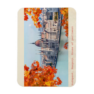 Magnet Flexible budapest hongrie maison vintage du parlement