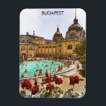Magnet Flexible Budapest Hongrie Széchenyi Thermes<br><div class="desc">Magnifique Budapest,  Hongrie artwork montrant les bains thermaux de Szechenyi dans la capitale hongroise. Idée cadeau et souvenir.</div>