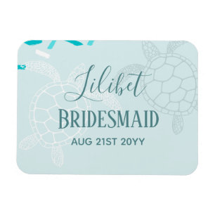 Magnet Flexible BUDGET Bridesmaid Fête de mariage cadeaux SEA TURT