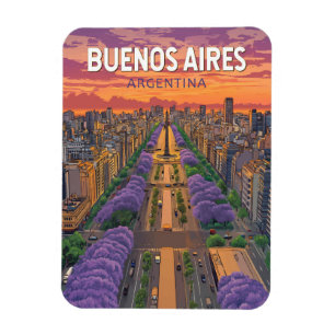 Magnet Flexible Buenos Aires Argentine Travel Art Vintage