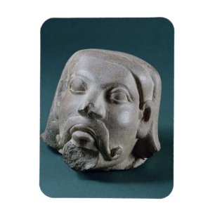 Magnet Flexible Buffed sandstone head of a foreigner, Sarnath, 3rd