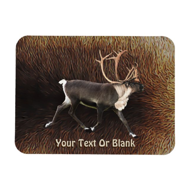 Magnet Flexible Bull Caribou (Reindeer) (Horizontal)