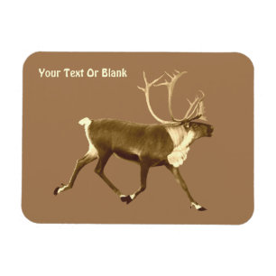 Magnet Flexible Bull Caribou - Sepia