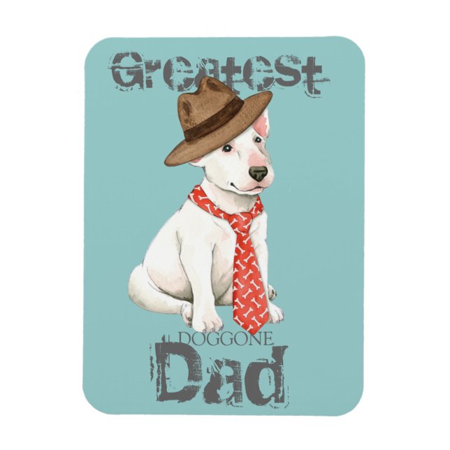 Magnet Flexible Bull Terrier Papa (Vertical)