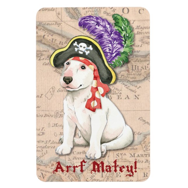 Magnet Flexible Bull Terrier Pirate (Vertical)