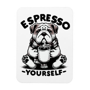 Magnet Flexible Bulldog au café chaud