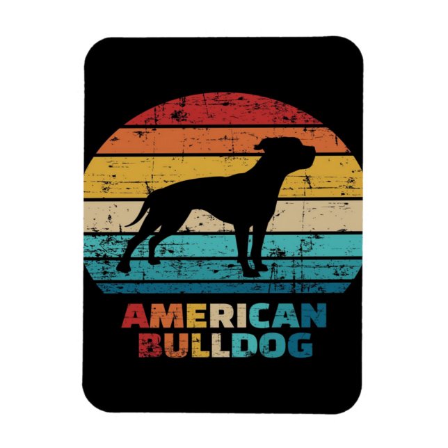 Magnet Flexible Bulldog d'Amérique vintage (Vertical)