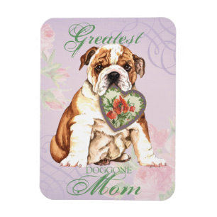 Magnet Flexible Bulldog Heart Maman