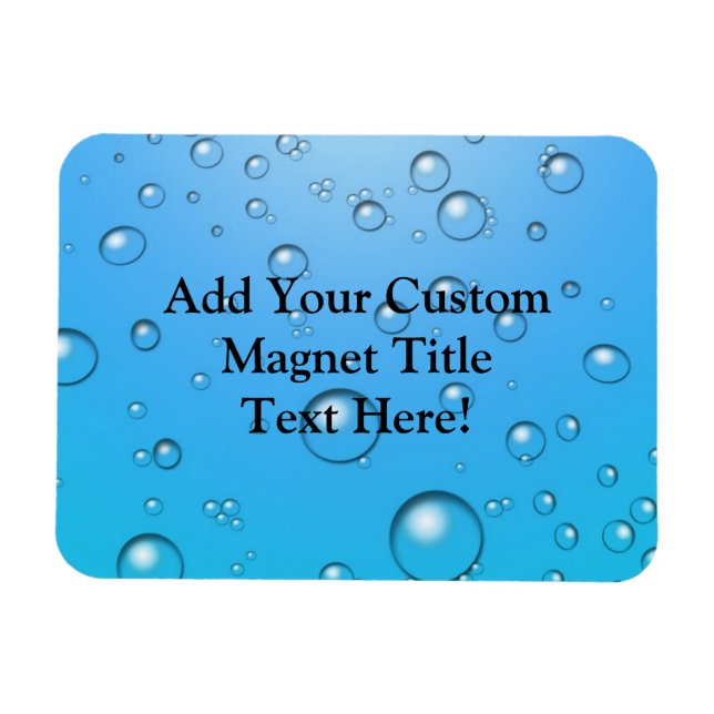 Magnet Flexible Bulles claires, Eau bleue (Horizontal)