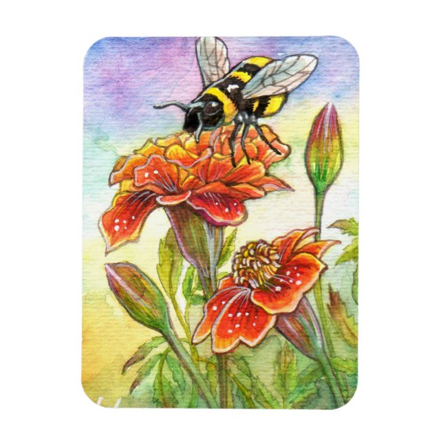 Magnet Flexible Bumblebee Et Marigold (Vertical)