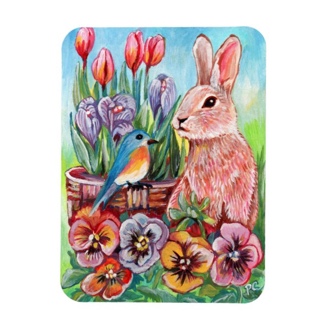 Magnet Flexible Bunny de printemps (Vertical)