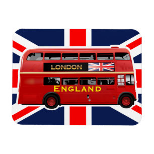 Magnet Flexible Bus vintage London Double Decker