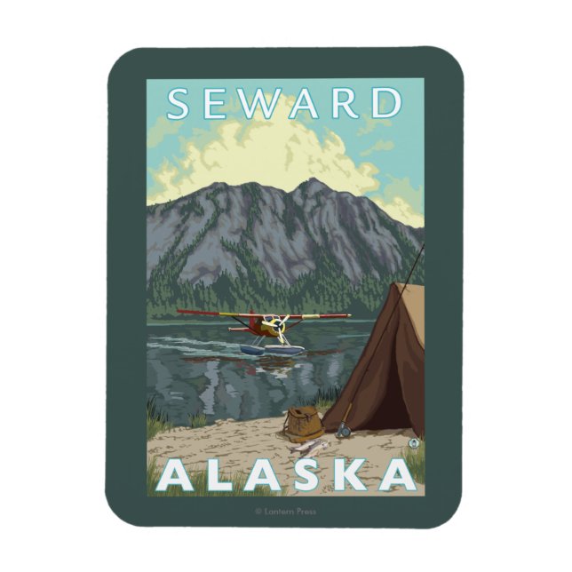 Magnet Flexible Bush Plane & Fishing - Sewing, Alaska (Vertical)