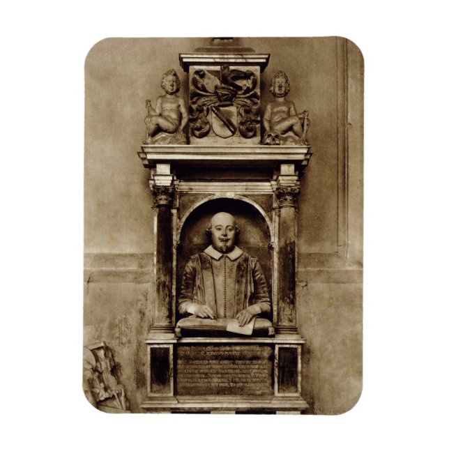 Magnet Flexible Buste de William Shakespeare (1564-1616) et inscri (Vertical)