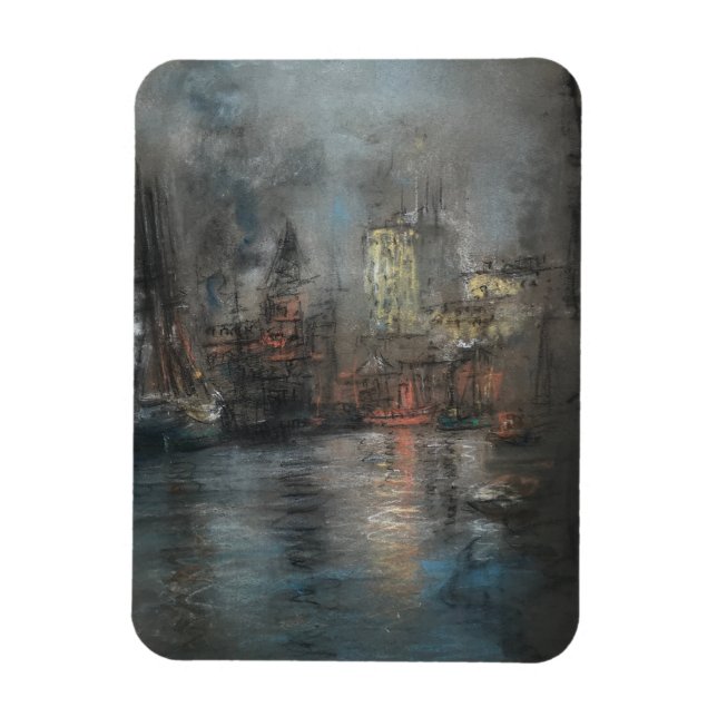 Magnet Flexible Busy Harbour (par Glenn Cooper Henshaw) (Vertical)