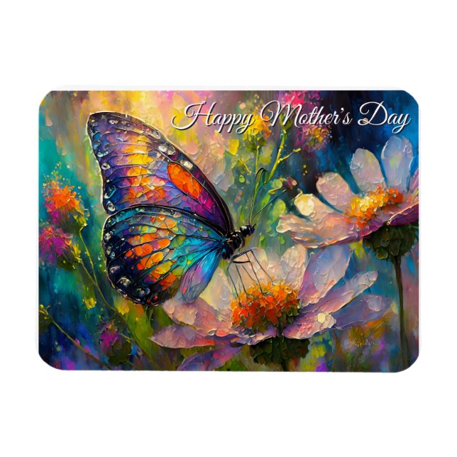 Magnet Flexible Butterfly Wildflower Sunrise Mother's Day (Horizontal)
