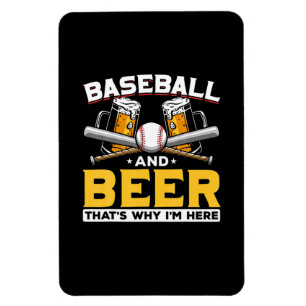 Magnet Flexible Buveur de bière Baseball Bière Humour Anniversaire