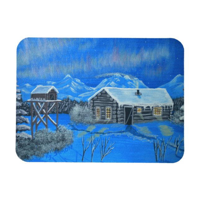 Magnet Flexible Cabine aurores boréales (Horizontal)