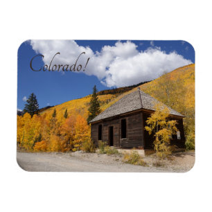 Magnet Flexible Cabine rustique en Brillier Jaune Aspens Colorado
