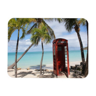 Magnet Flexible Cabine téléphonique publique rouge sur Antigua