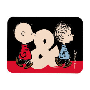 Magnet Flexible cacahuètes   Charlie Brown & Linus