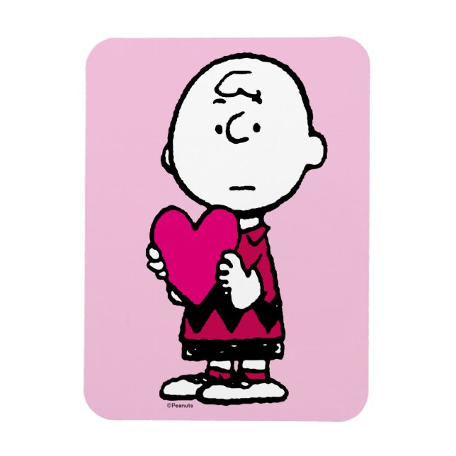 Magnet Flexible cacahuètes | Saint Valentin | Heart Charlie Brown (Vertical)