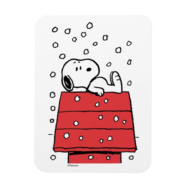 Magnet Flexible cacahuètes | Snoopy Doghouse Snowflakes (Vertical)