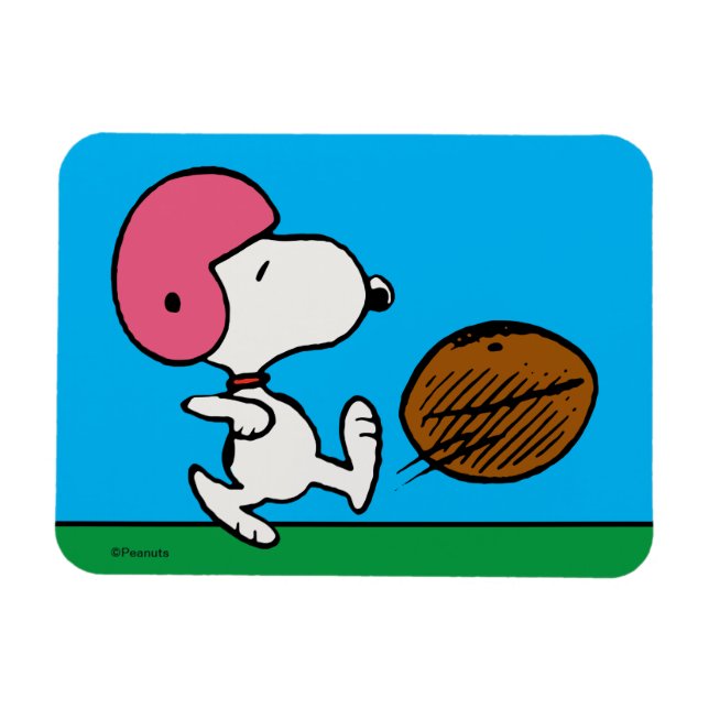 Magnet Flexible cacahuètes | Snoopy Football Kicker (Horizontal)