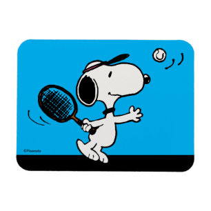 Magnet Flexible cacahuètes   Snoopy Joue Au Tennis