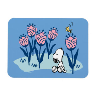 Magnet Flexible cacahuètes Snoopy & Woodstock Flower Garden