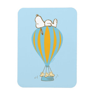 Magnet Flexible cacahuètes Snoopy & Woodstock Hot Air Balloon
