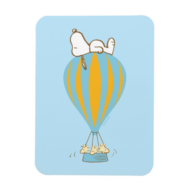 Magnet Flexible cacahuètes | Snoopy & Woodstock Hot Air Balloon (Vertical)