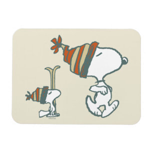 Magnet Flexible cacahuètes   Snoopy & Woodstock Ski Trip