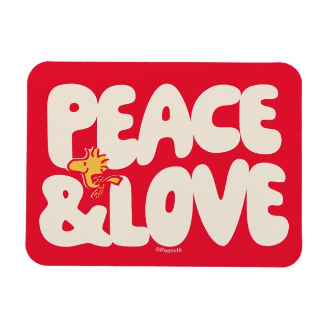 Magnet Flexible cacahuètes | Woodstock Peace & Love (Horizontal)