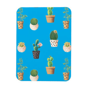 Magnet Flexible Cactus Succulents de Dessert Vert dans les pots