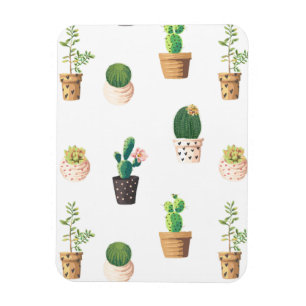 Magnet Flexible Cactus Succulents de Dessert Vert dans les pots