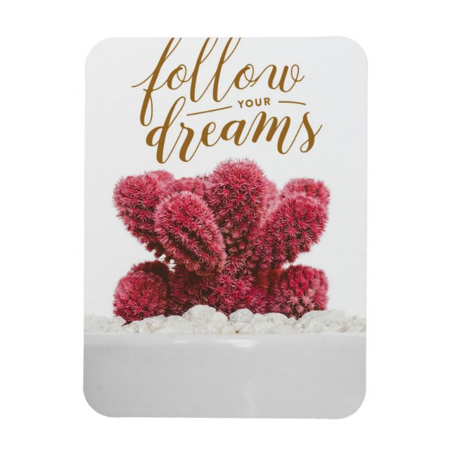 Magnet Flexible Cactus Suivez Vos Rêves (Vertical)