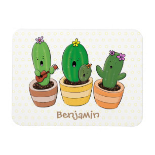 Magnet Flexible Cactus trio chantante mignonne dessin animé