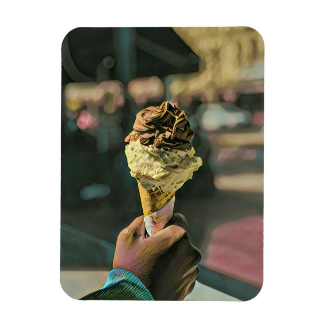 Magnet Flexible Cadeau amoureux de crème glacée (Vertical)