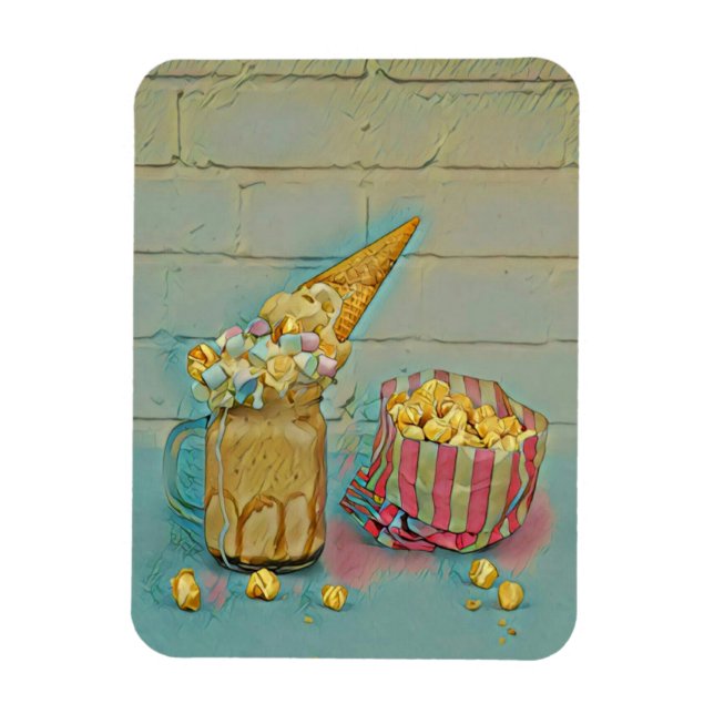 Magnet Flexible Cadeau amoureux de crème glacée (Vertical)
