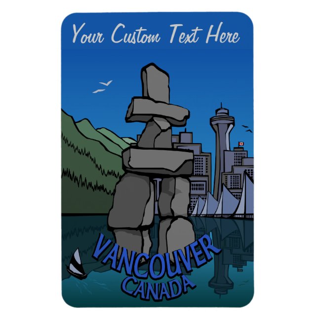 Magnet Flexible Cadeau cadeau Totem Personnalisé de Vancouver Souv (Vertical)
