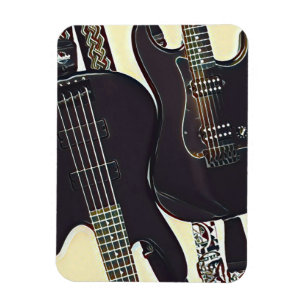 Magnet Flexible cadeau d'anniversaire guitariste vintage