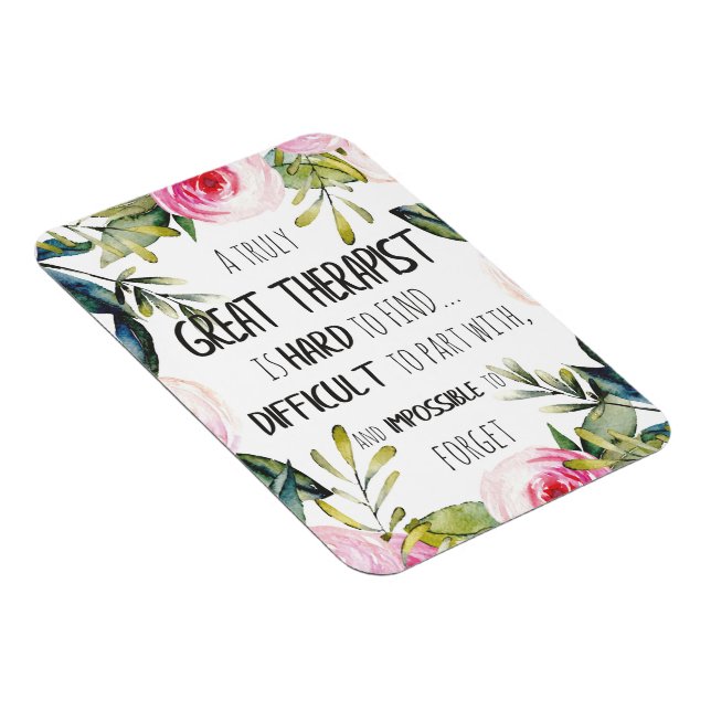 Magnet Flexible Cadeau d'appréciation pour thérapeute Citation de  (Côté Droit)