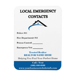 Magnet Flexible Cadeau de clôture d'agent immobilier Urgence local