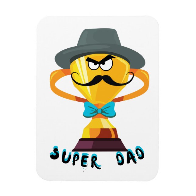 Magnet Flexible Cadeau de fête des pères Super Papa (Vertical)