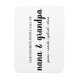 Magnet Flexible Cadeau de grand-mère et grand-père, Mamie, Papi, G
