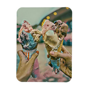 Magnet Flexible Cadeau de la Journée nationale de la crème glacée