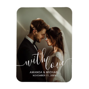 Magnet Flexible Cadeau de mariage personnalisé avec photo "Avec am