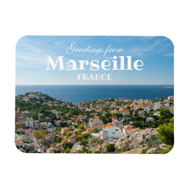 Magnet Flexible Cadeau de Marseille France Aimant (Horizontal)
