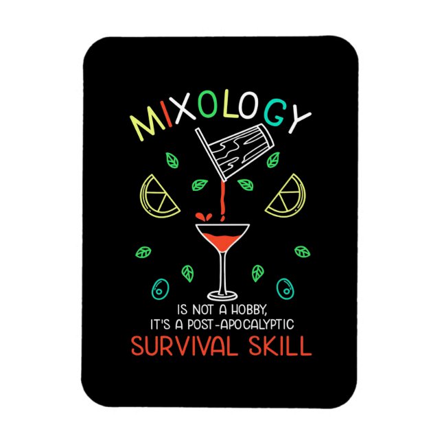 Magnet Flexible Cadeau de Noël | Barman Mixologue (Vertical)